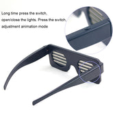 Leadleds 8 Modes Animation Flash Led Party Glasses USB charge DJ Luminous Glasses Concert light